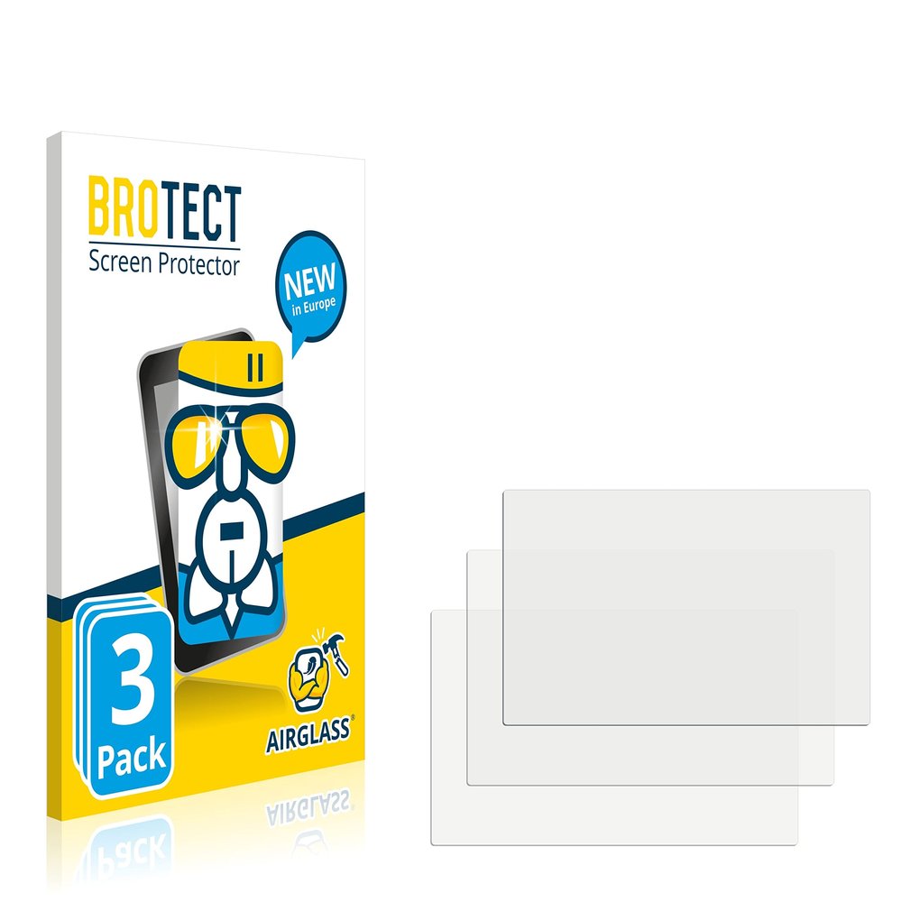 brotect Glass Screen Protector Film Compatible with Panasonic Lumix DC-TZ202D (3 Pack) - Glass-Foil 9H Protection [Scratch Resistant, High Clarity]