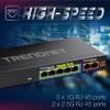 TRENDnet 7-Port Multi-Gig Gaming Switch, TEG-S327, 5 x 1G RJ-45 Base-T Ports, 2 x 2.5G RJ-45 Ports, 20Gbps Switching Capacity, Wall Mountable, Plug & Play, Lifetime Protection, Black view 3