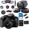 Canon EOS 800D Digital SLR Camera with 18-55 is STM Lens Black - Deal-Expo Essential Accessories Bundle (International Version) (Renewed) view 1