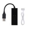 RJ11 to USB Adapter - Fax Modem USB 10/100 External Dial Up Voice Fax Data Modem - Black - Fit for Win7, Win8, Win10 view 1