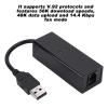RJ11 to USB Adapter - Fax Modem USB 10/100 External Dial Up Voice Fax Data Modem - Black - Fit for Win7, Win8, Win10 view 3