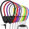 Maeline Bulk Classroom Student Headphones with Volume Control, On Ear Stereo Headphones with Faux Leather Cushions for Kids Online Learning, Library, School, Airplane, Travel - 3.5mm Plug - 300 Pack view 1