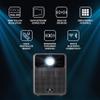 KODAK FLIK HD10 Smart Projector | Android TV 1080P FHD Video Projection System with Google Assistant, Wi-Fi, Bluetooth 5.0, HDMI, USB, Aux & Built-in dual 5W Speakers | iOS & Android view 2