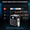 KODAK FLIK HD10 Smart Projector | Android TV 1080P FHD Video Projection System with Google Assistant, Wi-Fi, Bluetooth 5.0, HDMI, USB, Aux & Built-in dual 5W Speakers | iOS & Android view 3