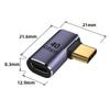 CY 40Gbps USB4 Type C Male to Female 90 Degree Left Right Angled 100W Power Data 8K Video Adapter for USB4.0 view 3