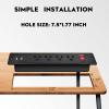 Fast Charge Mountable Power Strip USB C Recessed Power Strip Desk Power Outlet Insert in End Table Sofa Behind Ledge Vanity Drawer Counter Black view 4
