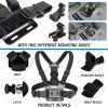 Accessories Kit for Insta360 One X3 X2 X RS R GO 2, Head Strap Mount + Chest Mount Harness + Backpack Clip Holder + 360Rotating Wrist Strap Compatible for GoPro Hero 12 11 10 9 8 7 view 2
