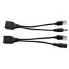 LUORNG POE Splitter Injector Kit 1Pair Power Over Ethernet Passive PoE Adapter Injector Splitter Cable with 5.5x2.1mm DC Connector 12V view 2