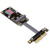 ADT-Link PCIe x4 to M.2 NVMe/M.2 Key A/Mini Pcie Extender Adapter Extension Cable Riser Adapter (5cm, R26SF) view 1