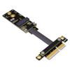 ADT-Link PCIe x4 to M.2 NVMe/M.2 Key A/Mini Pcie Extender Adapter Extension Cable Riser Adapter (15cm, R25SF) view 1