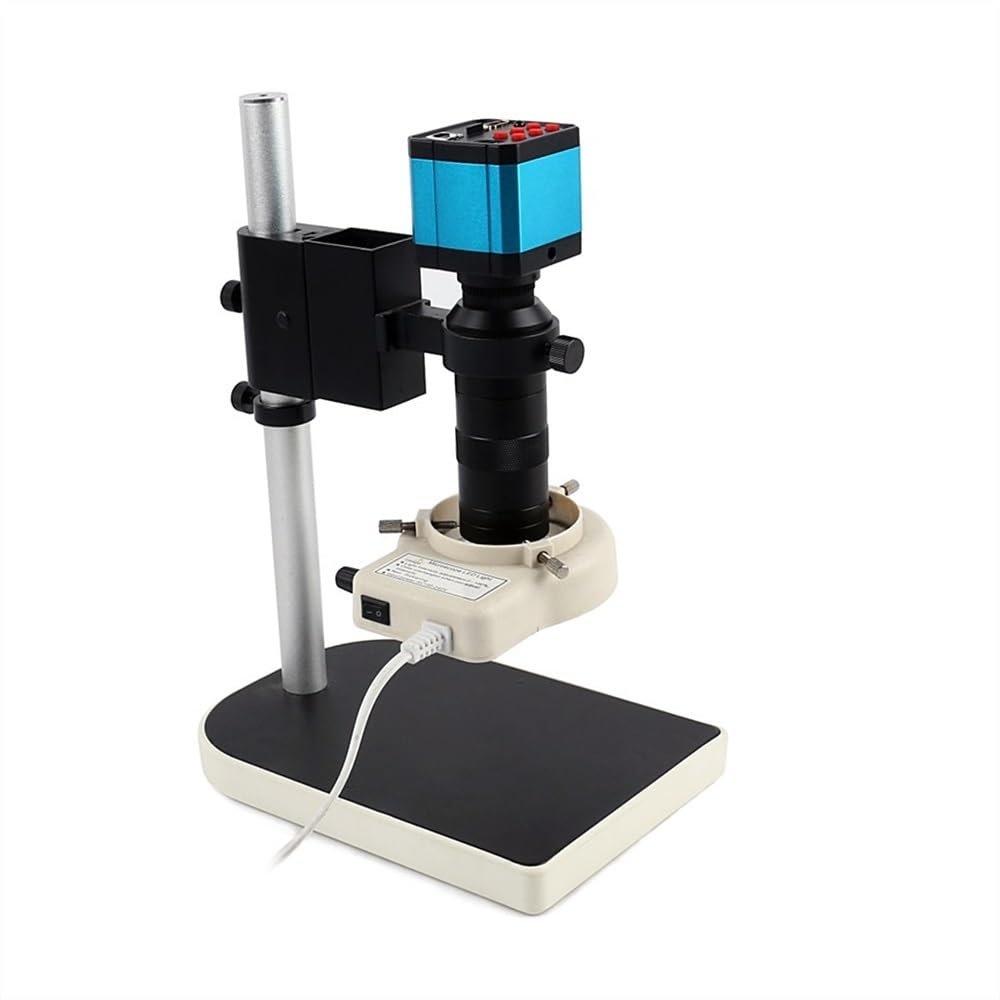 18MP USB HDMI Industrial Video Microscope Camera Set PCB Soldering Phone Repair PCB Inspection,100X Electronic PCB IC Repair Soldering USB Digital Video Microscope Camera