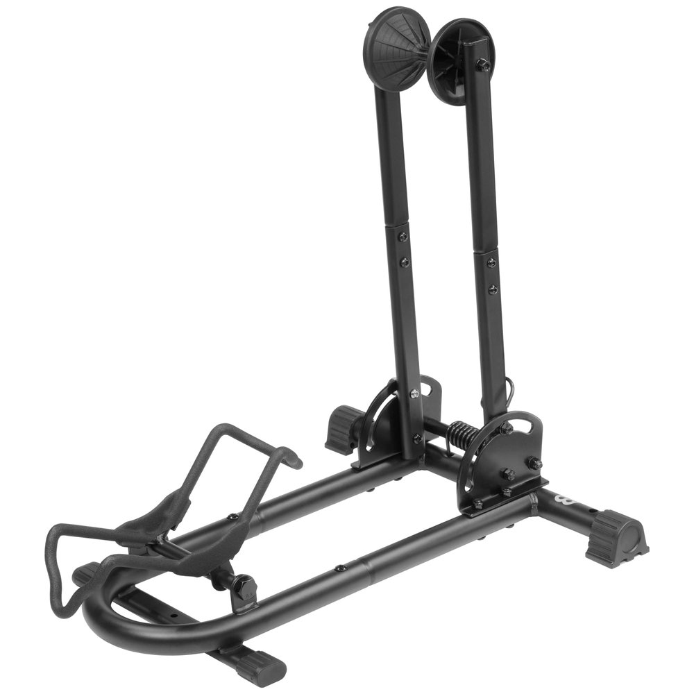 BikeHand Foldable Bike Stand Floor Rack | Sturdy & Durable Quick-Fold Design for MTB & Road Bicycle Storage - up to 2.4" Tire Width | Portable Bike Rack Garage Foldable Storage Stand | Updated Design