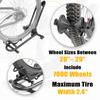 BikeHand Foldable Bike Stand Floor Rack | Sturdy & Durable Quick-Fold Design for MTB & Road Bicycle Storage - up to 2.4" Tire Width | Portable Bike Rack Garage Foldable Storage Stand | Updated Design view 2