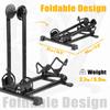 BikeHand Foldable Bike Stand Floor Rack | Sturdy & Durable Quick-Fold Design for MTB & Road Bicycle Storage - up to 2.4" Tire Width | Portable Bike Rack Garage Foldable Storage Stand | Updated Design view 3