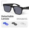 SKCT Smart Glasses, Black with 3 styles of Switchable Lenses, Bluetooth Audio, Hands Free Calling, Open Air Audio, Auto On/Off, Black and Blue Polarized lenses and Clear Anti Blue Light lens included view 3