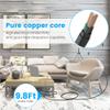 Power Strip 10Ft, JACKYLED Surge Protector with 3 Outlets and 2 USB Ports, Flat Plug Extension Cord 10 Feet, Desktop Charging Stations for Home Office Dorm Room, Light Wood Grain view 2