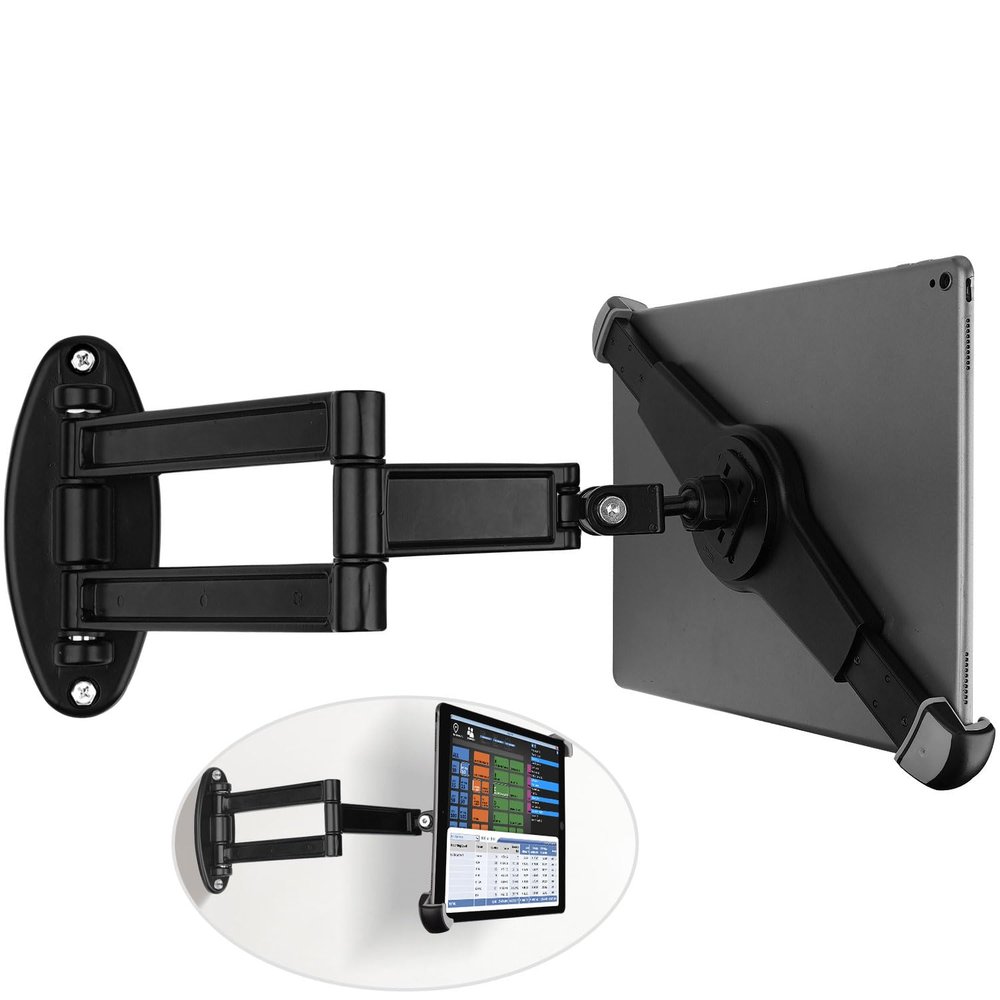 Mippko Foldable iPad Wall Holder,Aluminium Tablet Wall Mount Holder,360Adjustable Extension Articulating Arm Swivels Mount,for 9.5~14.5" iPad/Nexus/LG G Pads/e-Reader/Fire HD/Switch/Surface Pro