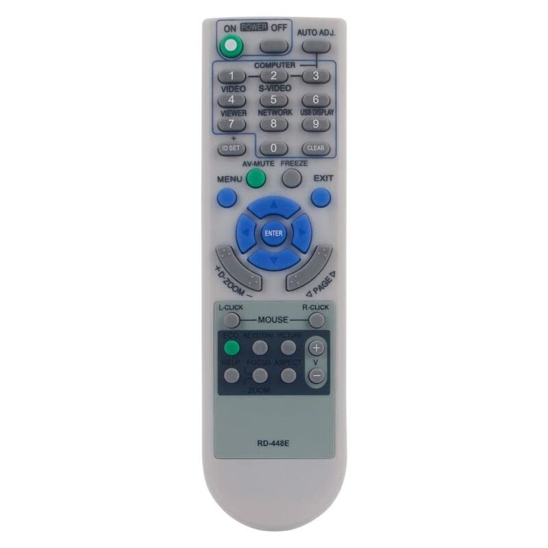 Replacement Remote Control Work for TV/Audio/Projector RD-448E for NEC Projector M300WS M300W+ M350X+ M350XC