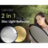 11.8in (30cm) Photography Reflector, 2 in 1 Collapsible Circular Light Reflector Gold and Silver with Bag, for Studio Photography Lighting and Outdoor Lighting view 2