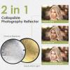 11.8in (30cm) Photography Reflector, 2 in 1 Collapsible Circular Light Reflector Gold and Silver with Bag, for Studio Photography Lighting and Outdoor Lighting view 3