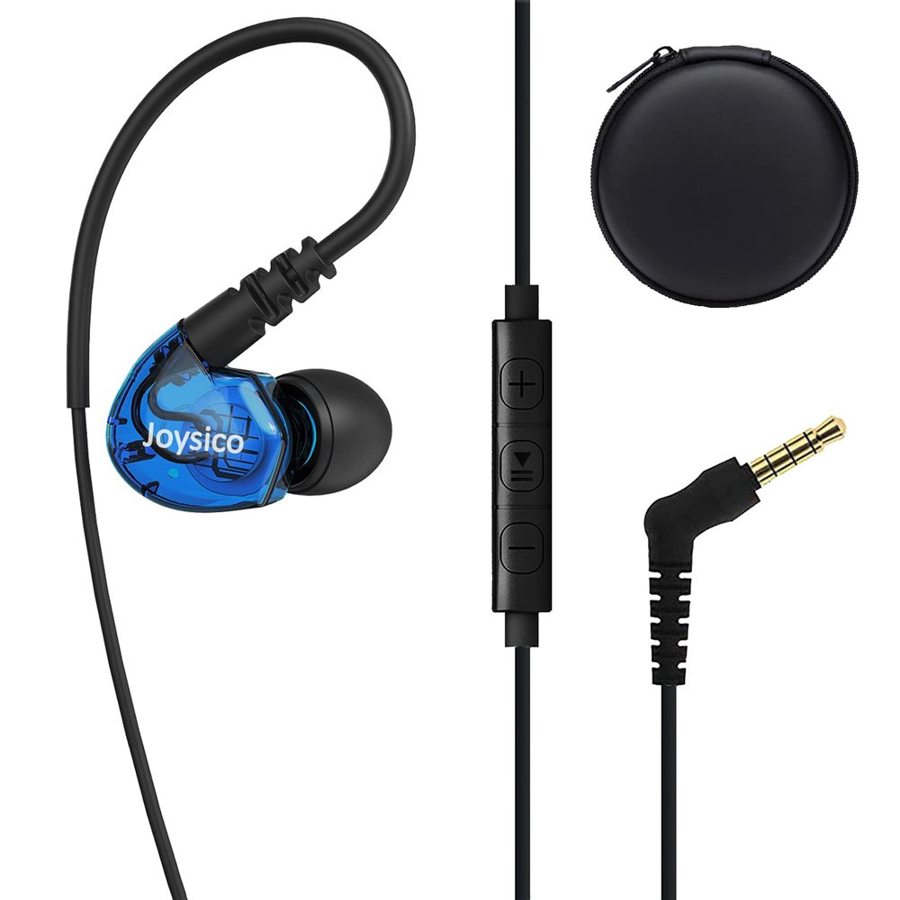 Wired Stereo-to-Mono Single Earbud with Mic and Control, Right Ear Only