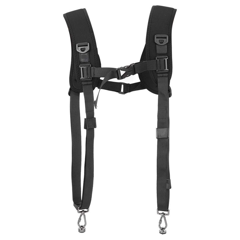Akozon Camera Shoulder Strap, Quick Release Double Camera Shoulder Harness Soft Pad Decompression Camera Breathable Strap For DSLR Camera