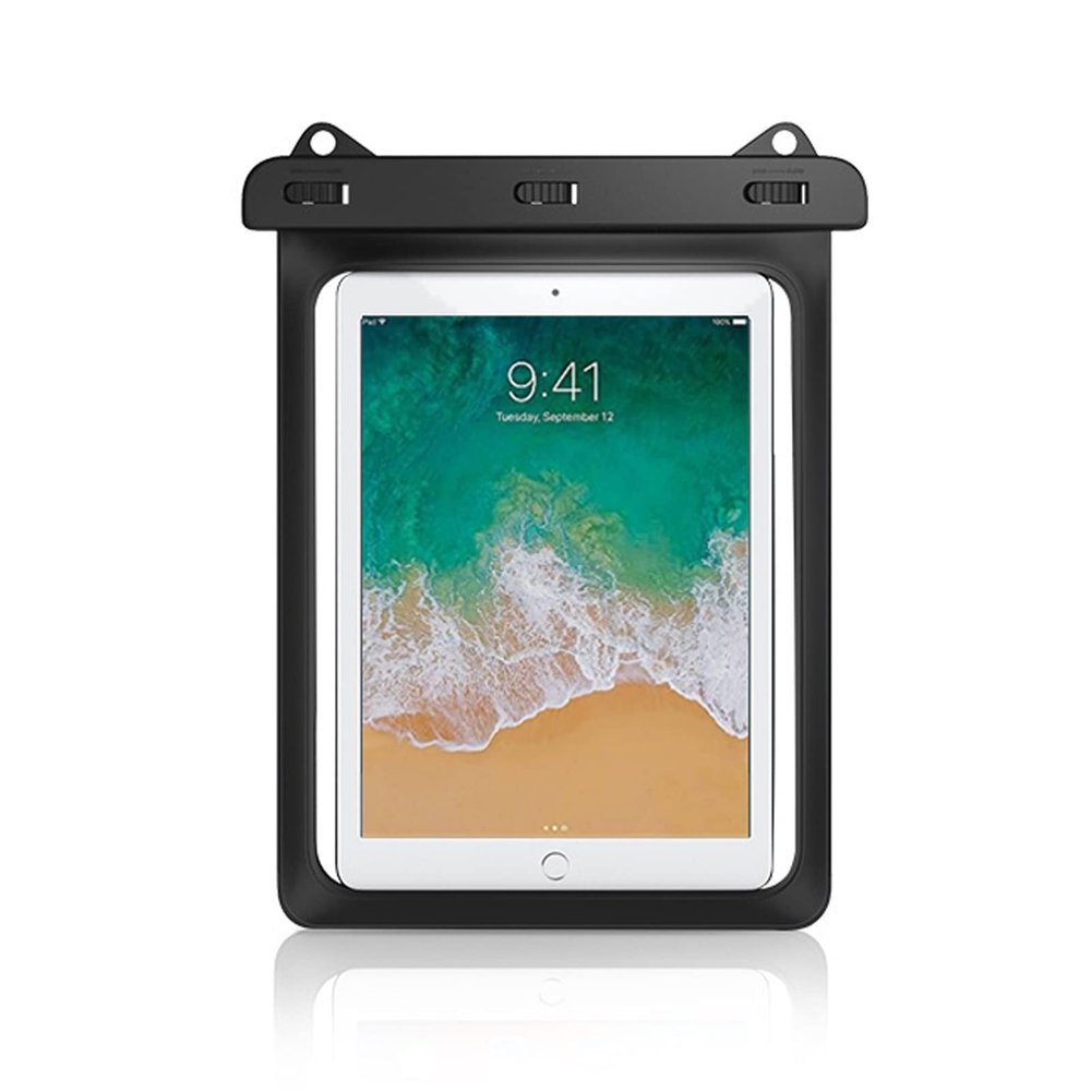 8.7-11 inch Tablet Waterproof Pouch Case Dry Bag for Samsung Galaxy Tab A7 Lite 8.7, S8 11, A7 10.4, A8 10.5, Active Pro 10.1, iPad Pro 11, iPad Air 10.9, Fire HD 10, Microsoft Surface Go 10.5 (Black)