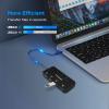 4-Port USB 3.0 Hub, VVTOYER Portable USB Hub Splitter for Laptop, with Individual Power Switch and USB-C Adapter view 3