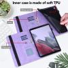 VODEFOX Case for iPad 9th / 8th / 7th Generation (2021/2020/2019) 10.2 Inch,Embossed Flowers PU Leather Flip Stand Card Slots Shockproof Case for iPad Air 3rd Gen 10.5 Inch - Purple view 3