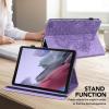 VODEFOX Case for iPad 9th / 8th / 7th Generation (2021/2020/2019) 10.2 Inch,Embossed Flowers PU Leather Flip Stand Card Slots Shockproof Case for iPad Air 3rd Gen 10.5 Inch - Purple view 4