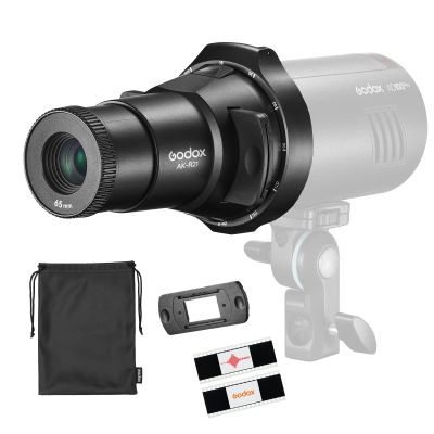 Godox AK-R21 Camera Flash with 65mm Projection Lens for Godox AD100Pro V1 Round Head Flash Speedlite, with Godox H200R for AD200 AD200Pro Monolight