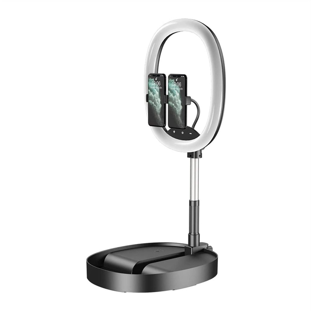 GIENEX 12" Ring Light, Selfie Ring Light with Stand & Phone Holder, Dimmable Led Desk Ring Light for Live Steaming/Video Photography/Makeup