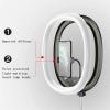 GIENEX 12" Ring Light, Selfie Ring Light with Stand & Phone Holder, Dimmable Led Desk Ring Light for Live Steaming/Video Photography/Makeup view 4
