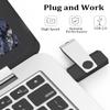 1GB USB 2.0 Flash Drive 2 Pack Wooolken Thumb Drives Jump Pen Drive Memory Stick with LED Light and Lanyards for Storage and Backup(1G, 2 Colors: Black Blue) view 2