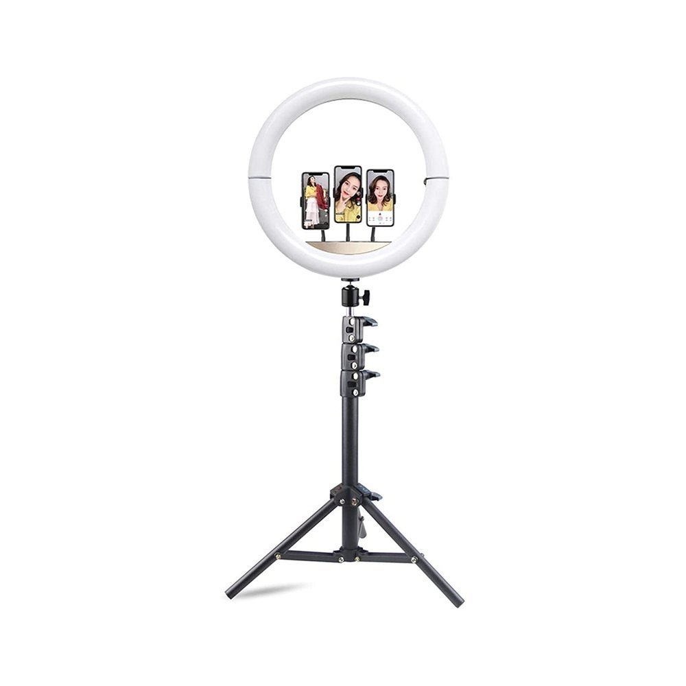 GIENEX 14-inch LED Ring Light Dimmable Lighting Kit with 51-inch Light Stand, for Photo Studio LED Lighting Portrait Video Shooting