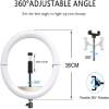 GIENEX 14-inch LED Ring Light Dimmable Lighting Kit with 51-inch Light Stand, for Photo Studio LED Lighting Portrait Video Shooting view 4
