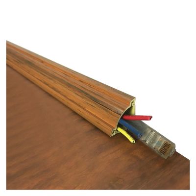 LZMZMQ Wall Corner Cord Concealer, Walnut Color PVC Cable Raceways Wire Cover, Hide Speaker Wire Ethernet Cable, for Classroom/Office/Living Room, with Self-Adhesive Backing (Size : 32.8ft(1000cm))