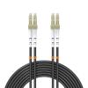 Buacoz LC/UPC to LC/UPC Multimode Duplex Fiber Optic Cable 40Meter/131ft, 50/125m TPU Outdoor Armored Internet Fiber Optic Jumper Optical Patch Cord LSZH Black view 1