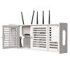 Fodalob Cable Management Box Wall-Mounted WiFi Storage Box and Cover for TV Wires, Computer, Router, USB Hub and Under Desk Power Strip - White, 29.9x4.7x11inches view 1