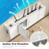 Fodalob Cable Management Box Wall-Mounted WiFi Storage Box and Cover for TV Wires, Computer, Router, USB Hub and Under Desk Power Strip - White, 29.9x4.7x11inches view 4