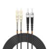 Buacoz SC/UPC to ST/UPC Outdoor Aromred Fiber Optic Cable 6Meter/19ft, Multimode Duplex 50/125m OM2 Fiber Optic Jumper Optical Patch Cord LSZH Black view 1