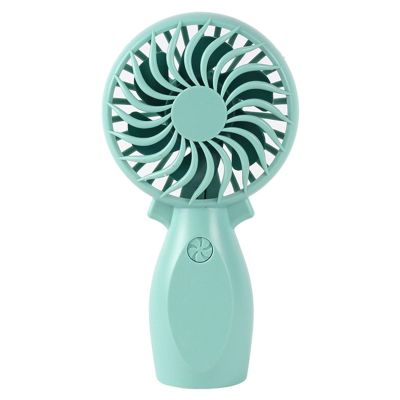 JENPECH Handheld Small Fan, Portable USB Rechargeable, Summer Student Dormitory Desktop Mini Fan, Daily Use Green