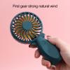 JENPECH Handheld Small Fan, Portable USB Rechargeable, Summer Student Dormitory Desktop Mini Fan, Daily Use Green view 2