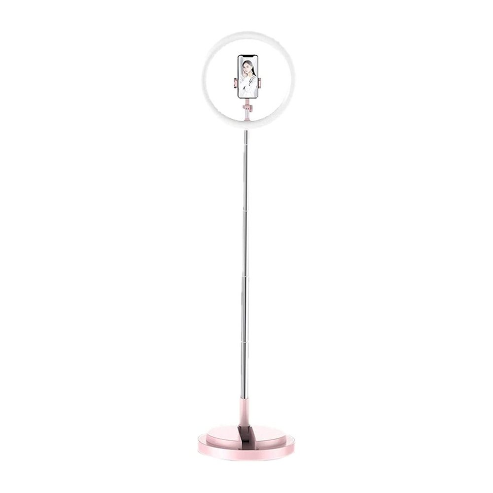 GIENEX 11" Foldable Ring Light with 120 LEDs, 3 Color Temperature Settings, Expandable Telescopic Arm, USB Powered