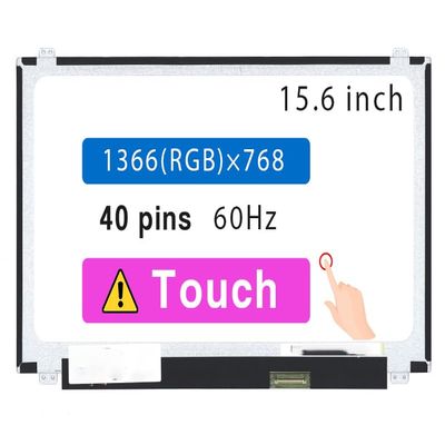 15.6" Screen Replacement for Dell Inspiron P51F P51F001 P51F002 LCD Display Panel 40 pin 60 HZ (HD 1366x768 Touch)