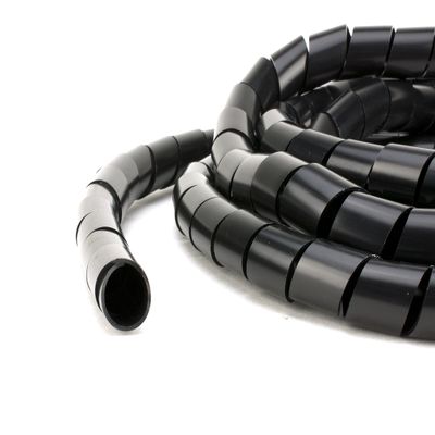 Secure 1 1/4 Inch Black Polyethylene Spiral Wrap - 50 Feet