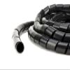 Secure 1 1/4 Inch Black Polyethylene Spiral Wrap - 50 Feet view 1