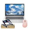 HP Flagship Laptop, 17.3" HD+ Touchscreen, Intel Core i7-1355U, 64GB RAM, 1TB SSD, Backlit KB, Fingerprint Reader, Wi-Fi, Windows 11 Home, Silver, Bundle with PCO Laptop Cooler & Thunderobot Mouse view 1