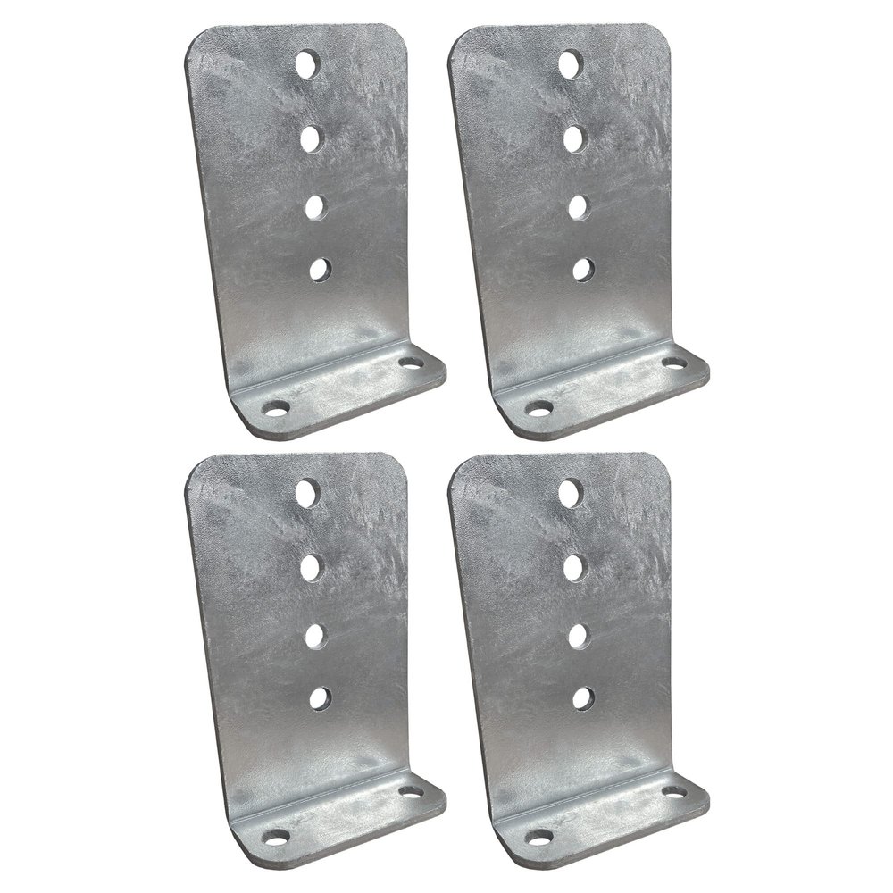 A.A 4 Pack 8" Galvanized L-Type Boat Trailer Bunk Bracket, Heavy Duty