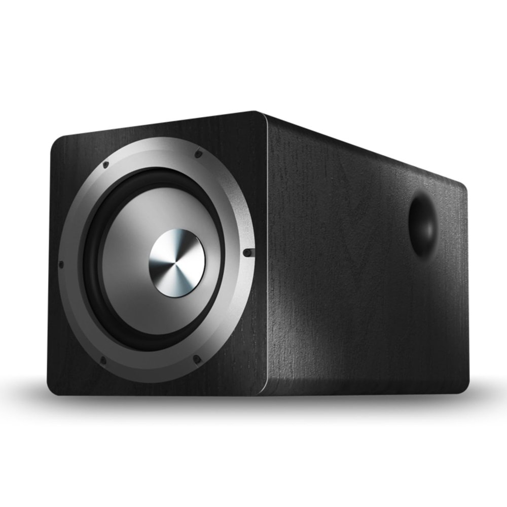 Field Studio Premium 6.5" HiFi Subwoofer - 100W Powered, Compact Wooden Design with Cable